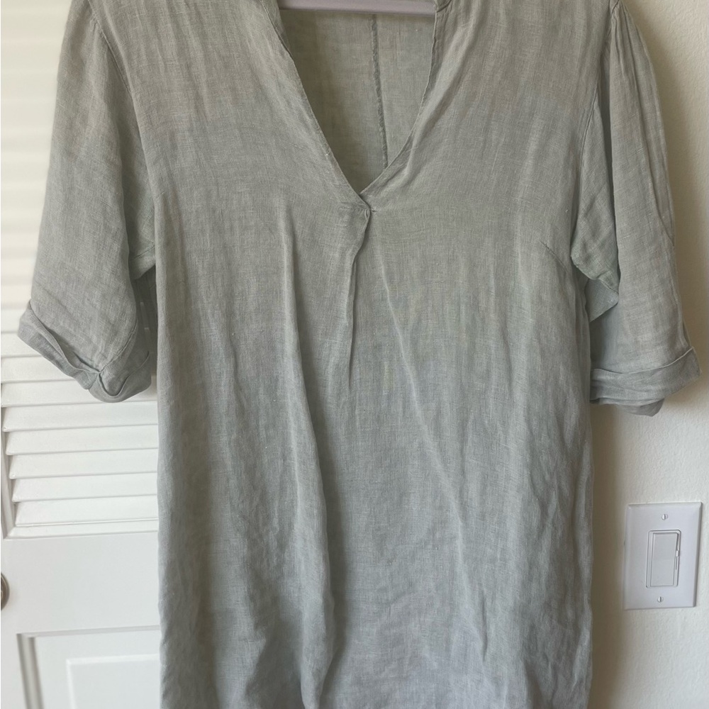 Venti6 Gray Linen Women's Dress
